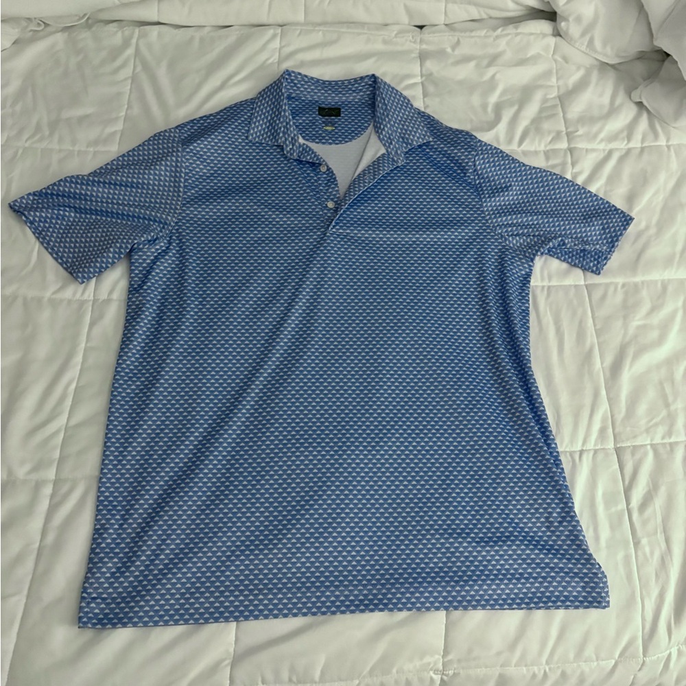 NWOT Men's Greg Normal Blue Golf Shirt Size Large